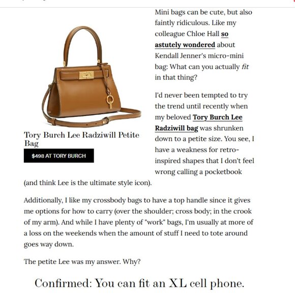 Tory Burch Lee Radziwill Petite Top Handle Canvas & Red Leather Bag Tote - Picture 11 of 16